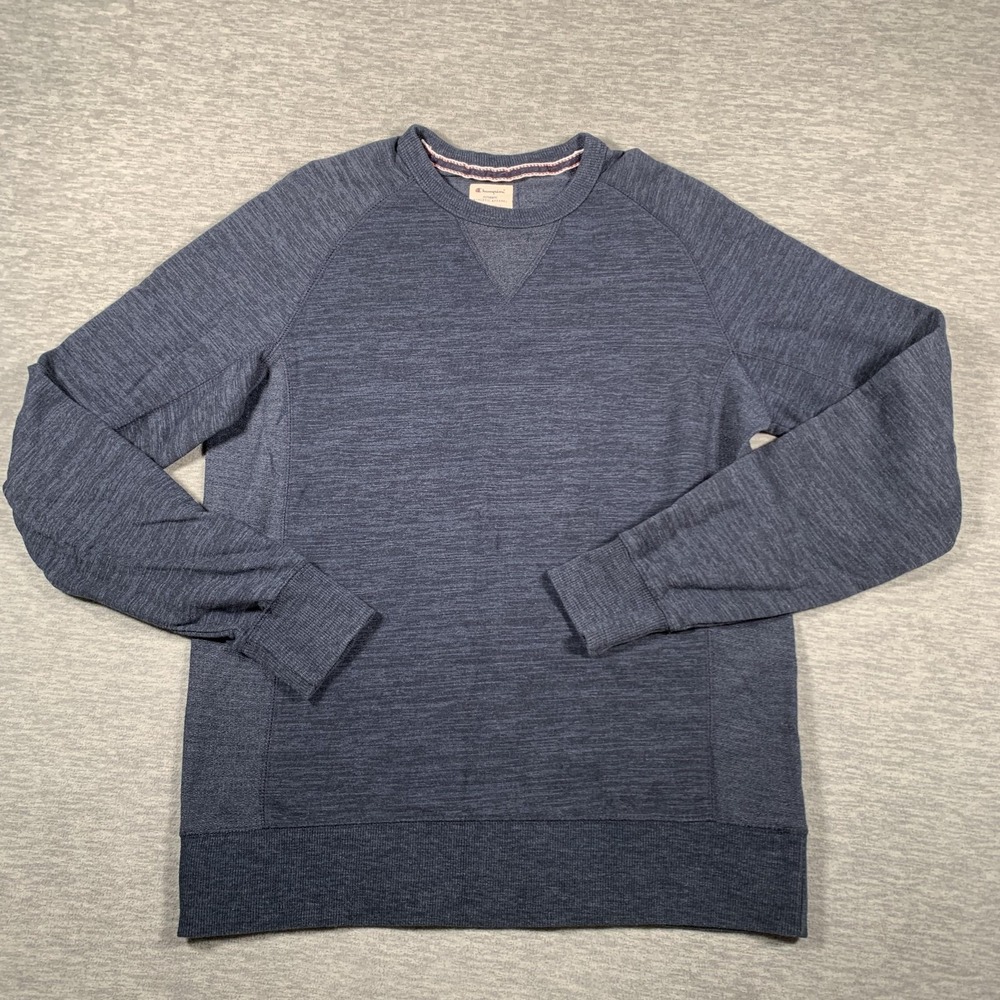 Champion Sweater Mens Small Blue Crewneck‎ Pullover Athletic Apparel Lightweight